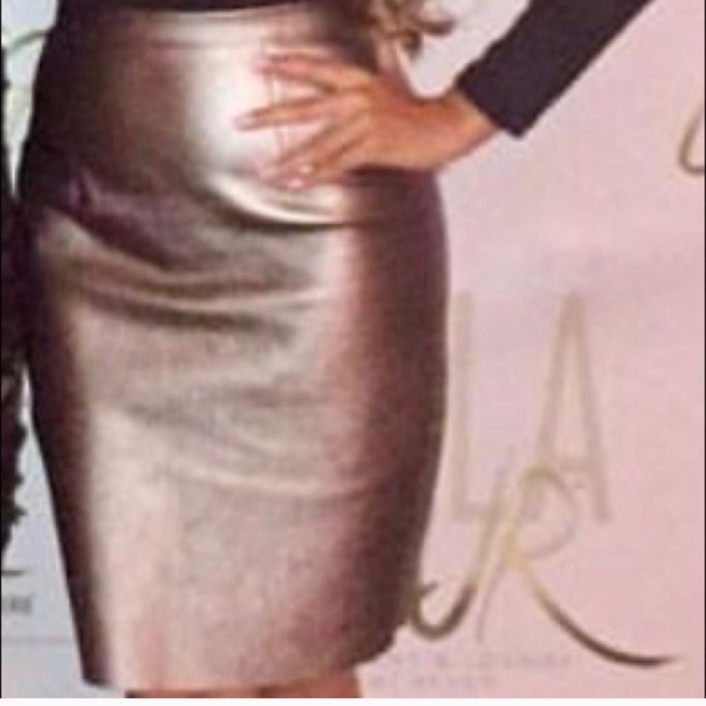 Silver faux skirt